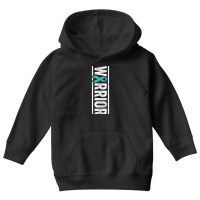 Spina Bifida Warrior   Sideways Teal Awareness Ribbon T Shirt Youth Hoodie | Artistshot