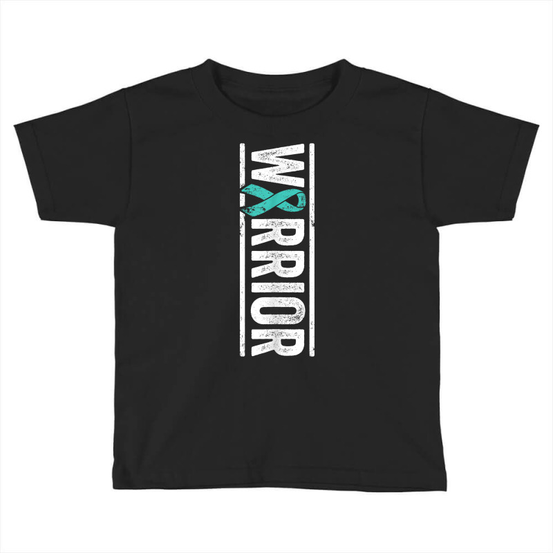 Spina Bifida Warrior   Sideways Teal Awareness Ribbon T Shirt Toddler T-shirt by cm-arts | Artistshot