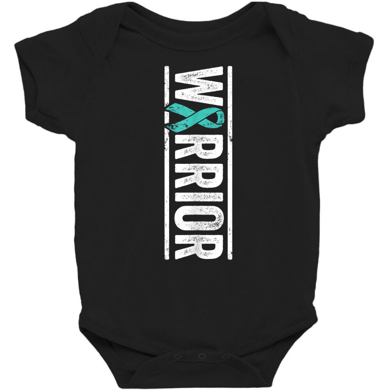 Spina Bifida Warrior   Sideways Teal Awareness Ribbon T Shirt Baby Bodysuit by cm-arts | Artistshot