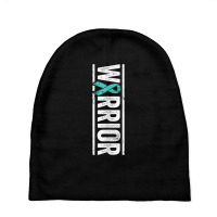 Spina Bifida Warrior   Sideways Teal Awareness Ribbon T Shirt Baby Beanies | Artistshot