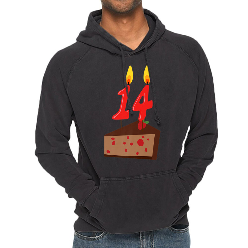 Fourteen (14th) Birthday Cake Outfit For Boys And Girls Premium T Shir Vintage Hoodie | Artistshot