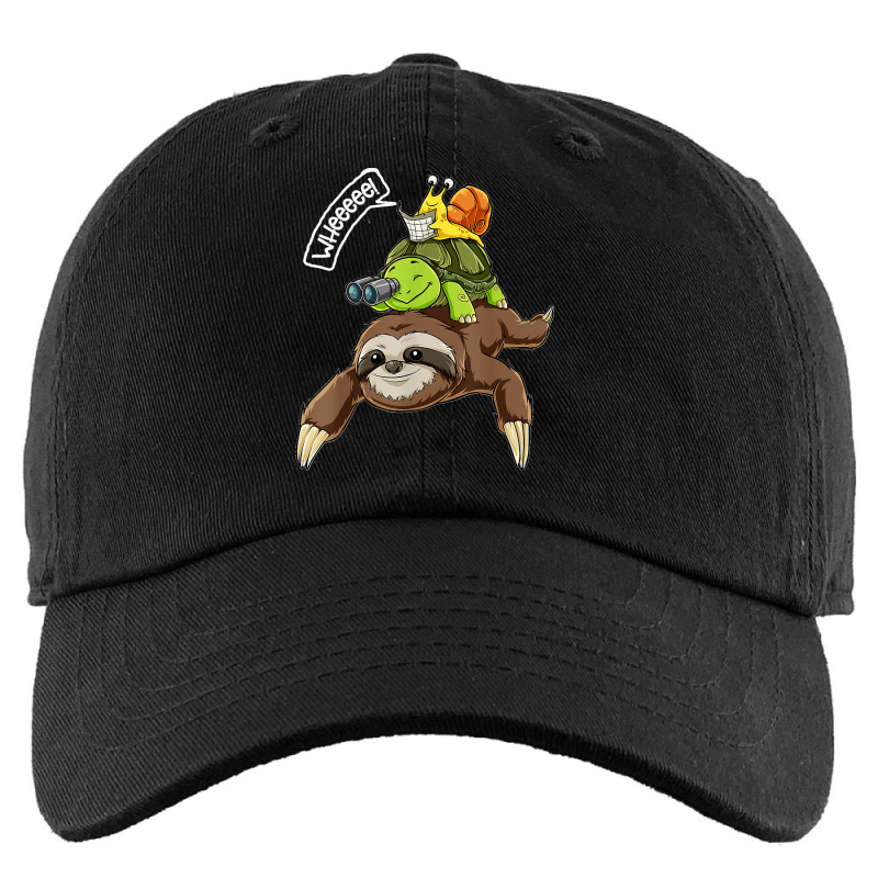 Funny Sloth Turtle Snail Piggyback Running Riding Team Kids Cap by ROMAINEDWILEY | Artistshot