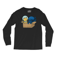 Kitten And Alien Cardboard Spaceship Long Sleeve Shirts | Artistshot