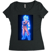 Ultra Instinct Goku Dragonball Super Power Friend Women's Triblend Scoop T-shirt | Artistshot