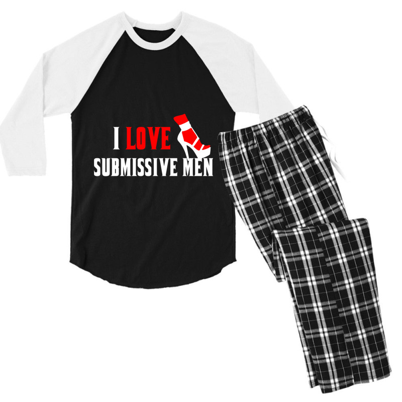 I Love Submissive Men (3) Men's 3/4 Sleeve Pajama Set by cm-arts | Artistshot