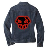 Black Neon Shinigami Badge Ladies Denim Jacket | Artistshot