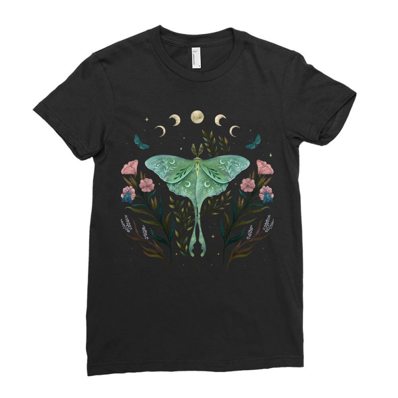 Luna Moth Luna And Forester Ladies Fitted T-Shirt by huggingbrilliant | Artistshot