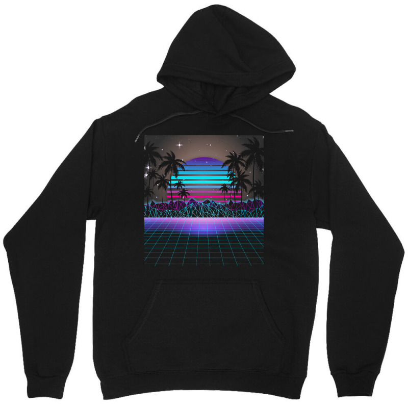 Synthwave T  Shirt Fascinating Dusk Retrowave T  Shirt Unisex Hoodie by geffertz | Artistshot