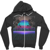 Synthwave T  Shirt Fascinating Dusk Retrowave T  Shirt Zipper Hoodie | Artistshot