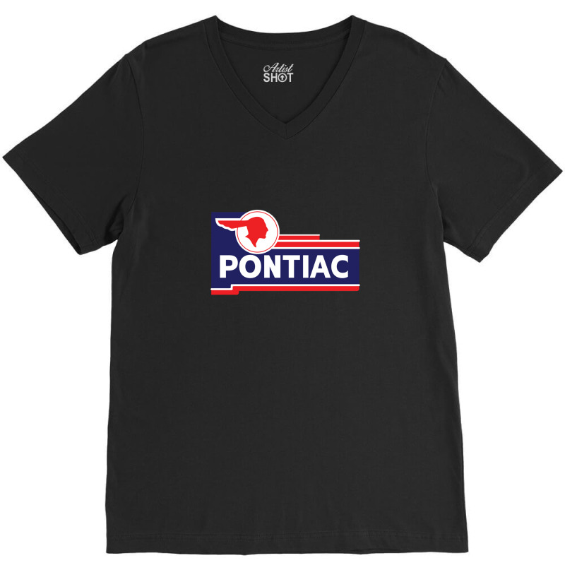 Retro Pontiac Classic Car Dealership Sign V-neck Tee | Artistshot