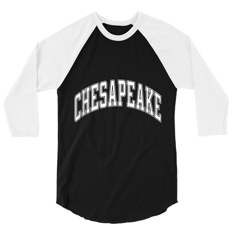 Chesapeake Virginia Va Varsity Style White Text Tank Top 3/4 Sleeve Shirt | Artistshot