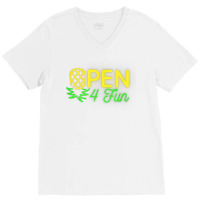 Party Mode Upside Down Pineapple Swinger Vanilla Swapping T Shirt V-neck Tee | Artistshot