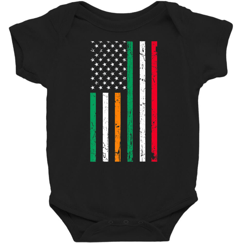 Irish Italian American Flag Ireland Italy Usa Pride Heritage Premium T Baby Bodysuit by cm-arts | Artistshot