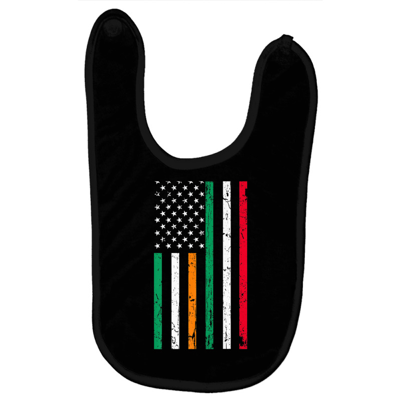 Irish Italian American Flag Ireland Italy Usa Pride Heritage Premium T Baby Bibs by cm-arts | Artistshot