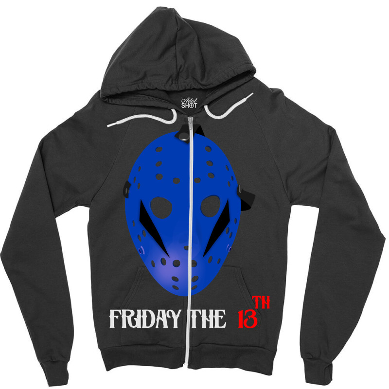 Blue Jason Mask Zipper Hoodie by Belton Fitts | Artistshot