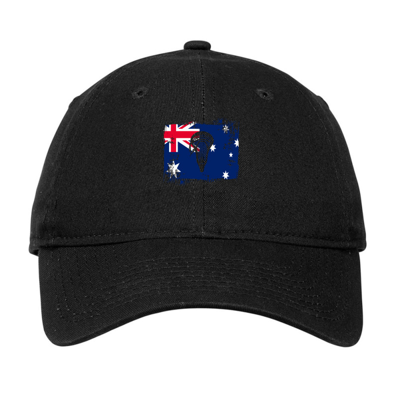 Lacrosse Flag With Stickhead - Australia Adjustable Cap by JolenePender | Artistshot