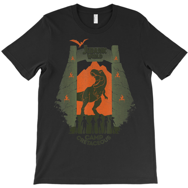 Camp Cretaceous Gate Silhouette T-shirt | Artistshot