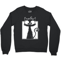 Cute Black Cat Crewneck Sweatshirt | Artistshot