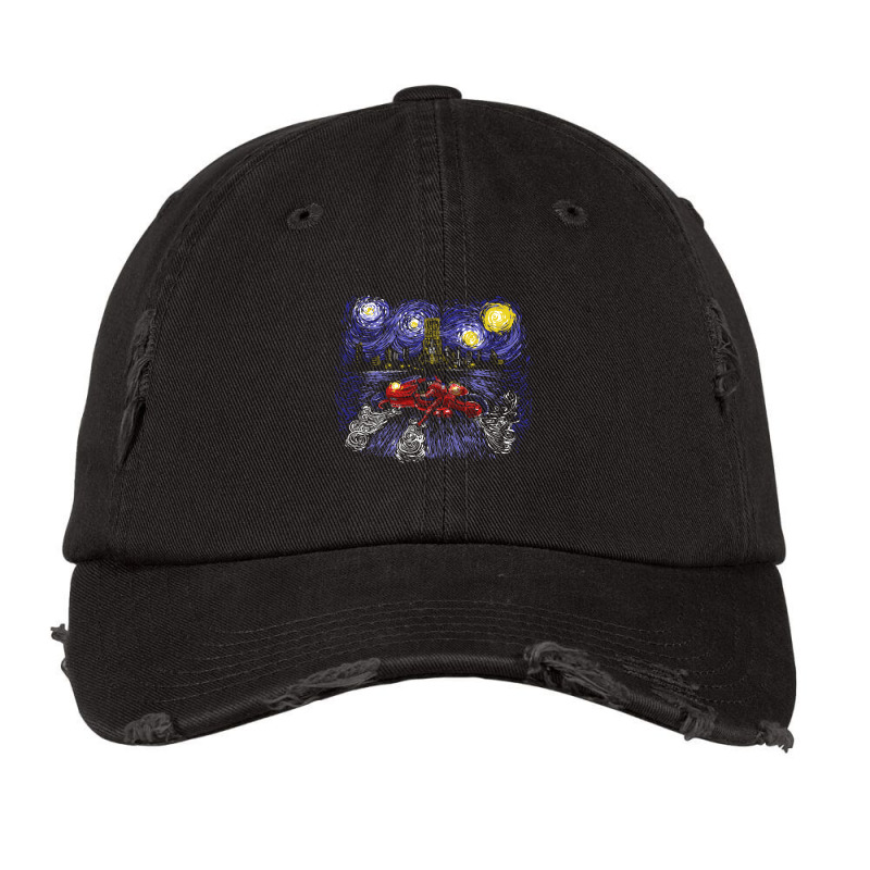 Starry Neo Tokyo Vintage Cap by laughingtuy | Artistshot