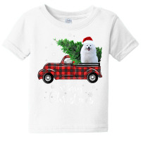 American Eskimo Red Truck Christmas Funny Dog T Shirt Baby Tee | Artistshot