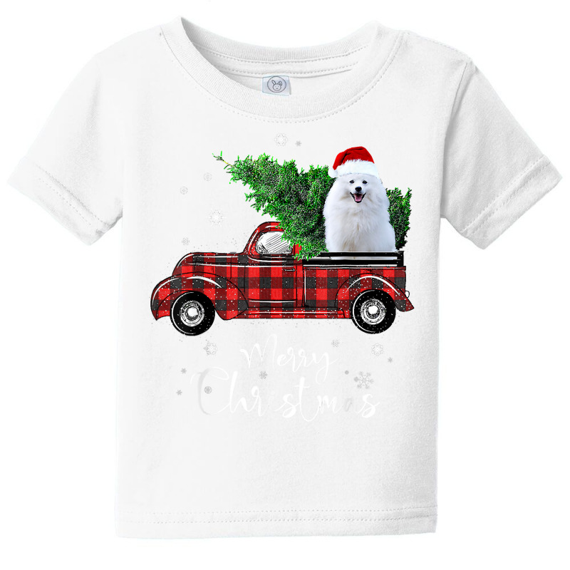 American Eskimo Red Truck Christmas Funny Dog T Shirt Baby Tee by cm-arts | Artistshot