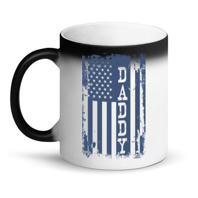Daddy, Dad, Father, Grandfather, America, Usa, American Flag Magic Mug Designed By Estore