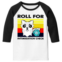 Roll For Intimidation Check Youth 3/4 Sleeve | Artistshot