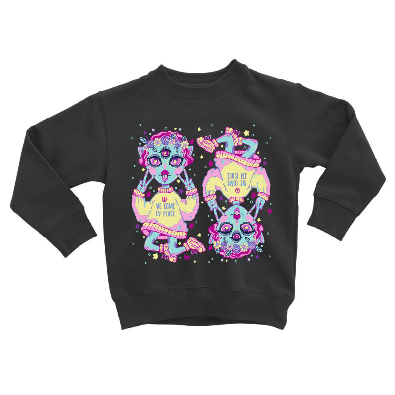 We Come In Peace Toddler Sweatshirt by Oreilly Ulrich | Artistshot