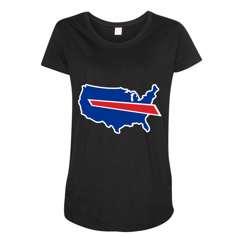 Buffalo America's Team Maternity Scoop Neck T-shirt by Coble Spellman | Artistshot