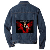 Red Rose Butterfly Men Denim Jacket | Artistshot