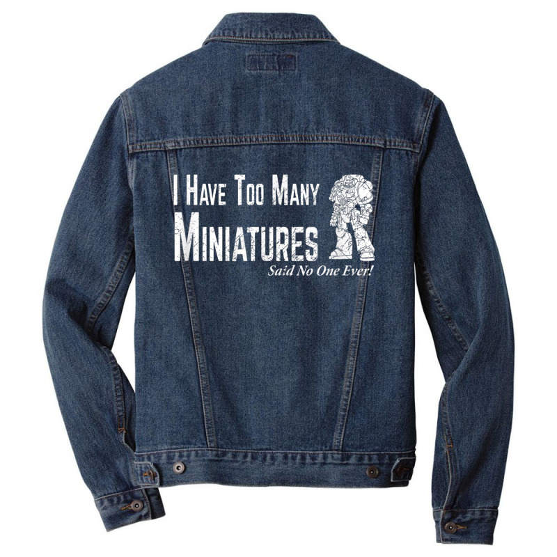 Wargaming Too Many Miniature Funny Wargamer Gift Men Denim Jacket by ZaraGross | Artistshot