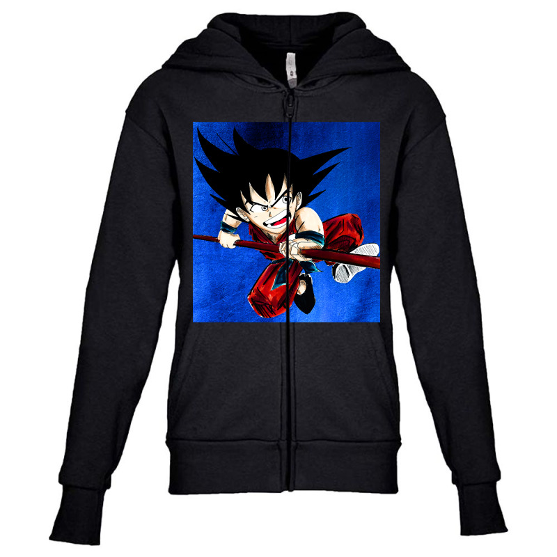 Super Saiyan Dragonball Son Goku Youth Zipper Hoodie by laughingtuy | Artistshot