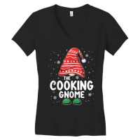 Cooking Gnome Squad Funny Matching Family Group Christmas Tank Top Women's V-neck T-shirt | Artistshot