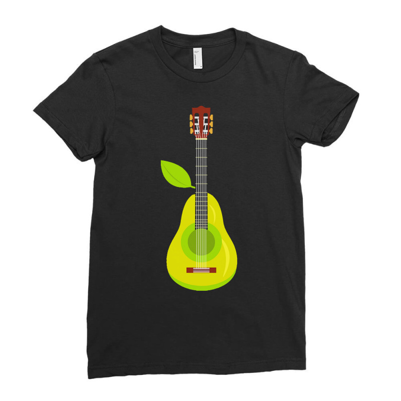 Guitar T  Shirt Pear Guitar Music Instrument Illustration T  Shirt Ladies Fitted T-Shirt by umurray372 | Artistshot