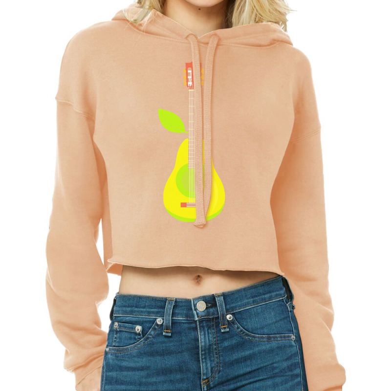 Guitar T  Shirt Pear Guitar Music Instrument Illustration T  Shirt Cropped Hoodie by umurray372 | Artistshot