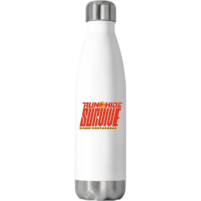 Camp Cretaceous Run Hide Survive Stainless Steel Water Bottle | Artistshot