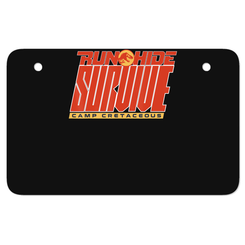 Camp Cretaceous Run Hide Survive Atv License Plate | Artistshot