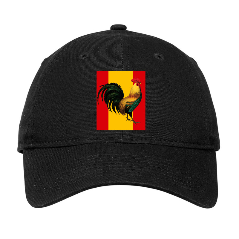 Spain Spanish Flag Cock Fight Game Fowl Adjustable Cap by GregoryBlaylock | Artistshot