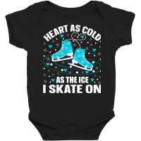 Heart As Cold As The Ice I Skate On Funny Ice Skating Long Sleeve T Sh Baby Bodysuit | Artistshot