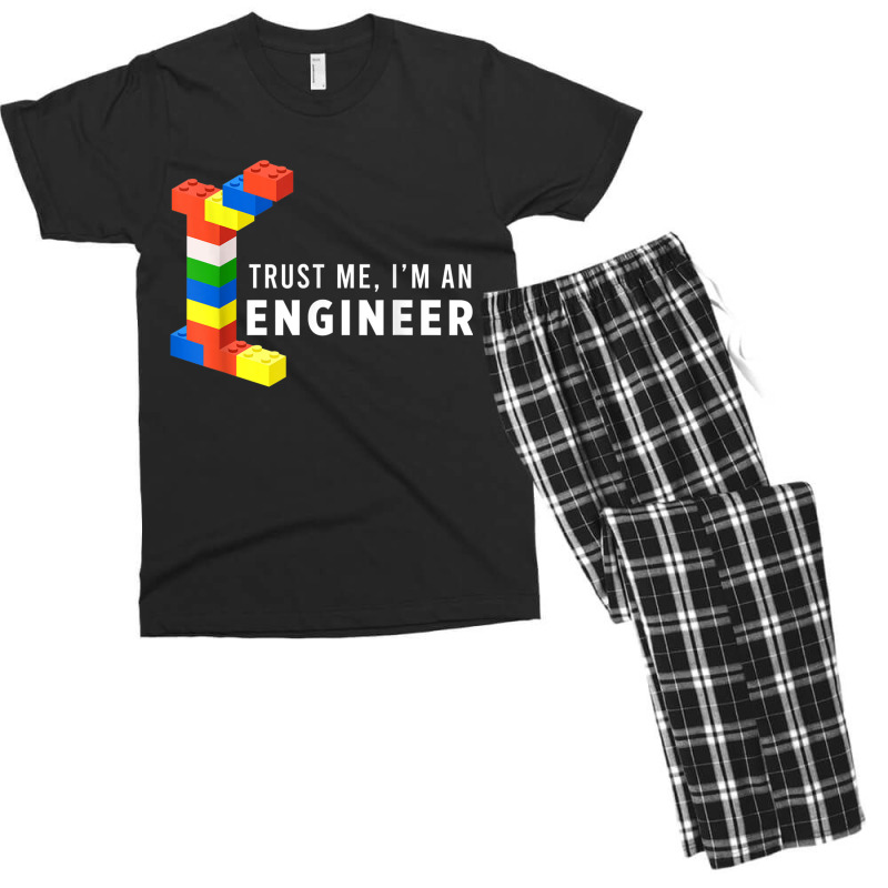 Funny Building Blocks Master Builder Engineer Construction Men's T-shirt Pajama Set | Artistshot