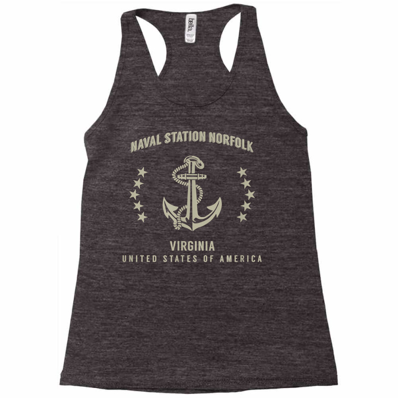 Naval Station Norfolk T Shirt Racerback Tank by cm-arts | Artistshot