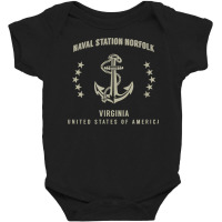 Naval Station Norfolk T Shirt Baby Bodysuit | Artistshot