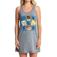 Vintagel Crossing Group Shot Grid Tank Dress | Artistshot