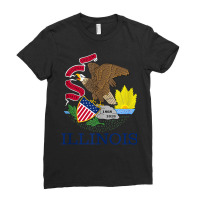 State Flag Of Illinois The Prairie State Tank Top Ladies Fitted T-shirt | Artistshot