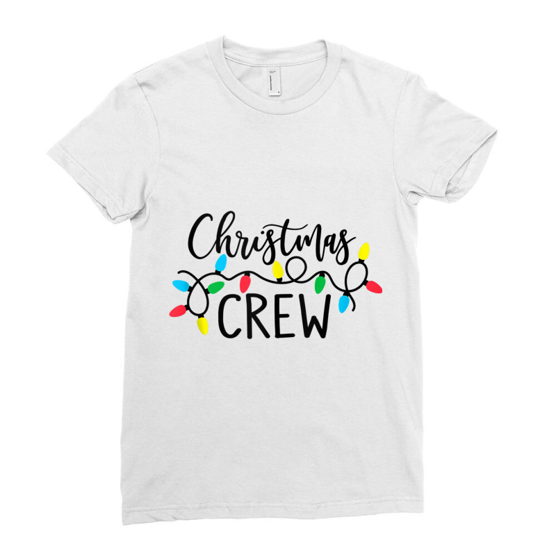 Cute Family Christmas Crew Matching Pajama Gift Lights Tank Top Ladies Fitted T-Shirt by cm-arts | Artistshot