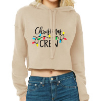 Cute Family Christmas Crew Matching Pajama Gift Lights Tank Top Cropped Hoodie | Artistshot