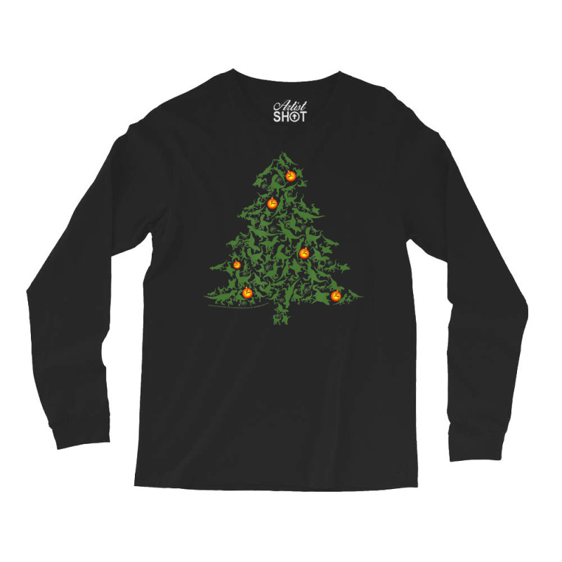 Christmas Dinosaur Jumble Tree Long Sleeve Shirts | Artistshot