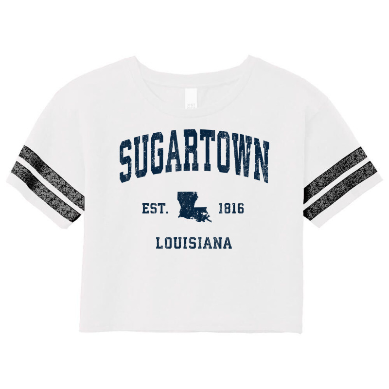 Sugartown Louisiana La Vintage Athletic Navy Sports Design T Shirt Scorecard Crop Tee by cm-arts | Artistshot