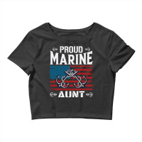 Marine Aunt Proud Marine Aunt United States Of America Military Crop Top | Artistshot