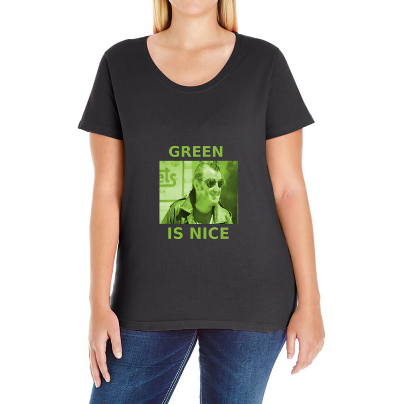 Running On Empty &amp;quot;green Is Nice&amp;quot; Ladies Curvy T-Shirt by ThomasAndruska | Artistshot